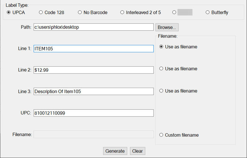 Input data into program.